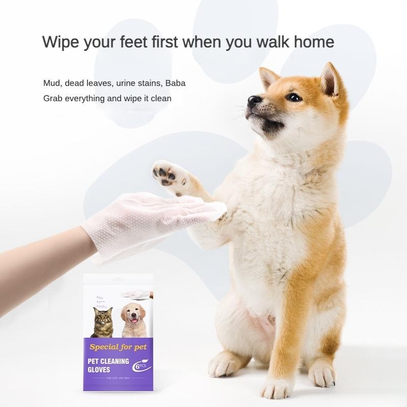 RoamTails™  Pet Grooming Cleaning Gloves