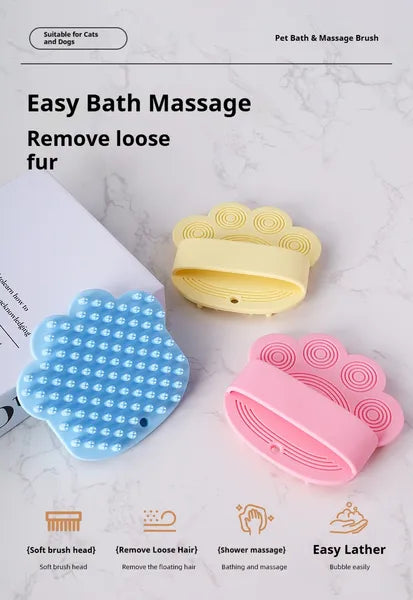 RoamTails™  Paw-Shaped Silicone Bath & Grooming Brush