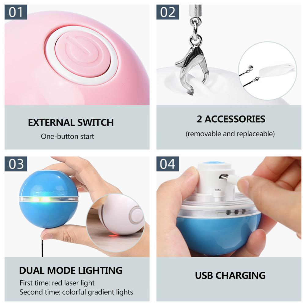 RoamTails™ LED Laser Interactive Toy Ball