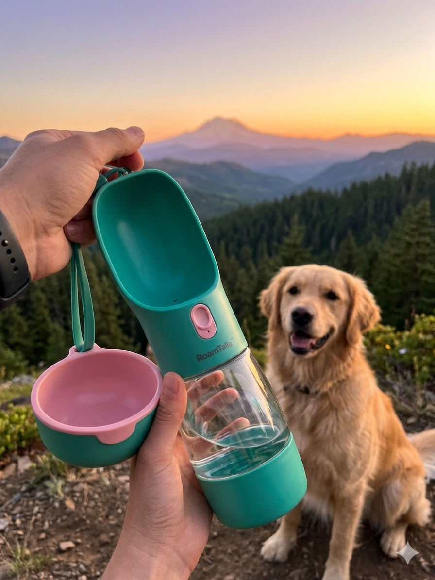 RoamTails™  Portable Dog Travel Water Dispenser
