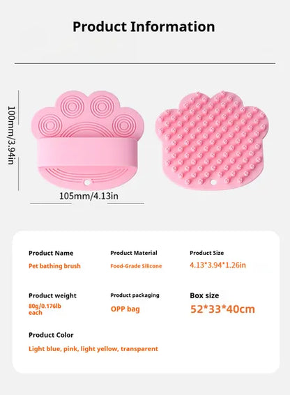 RoamTails™  Paw-Shaped Silicone Bath & Grooming Brush